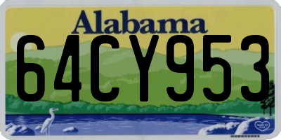 AL license plate 64CY953