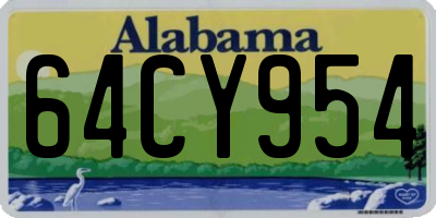 AL license plate 64CY954