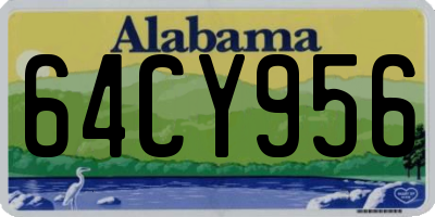 AL license plate 64CY956