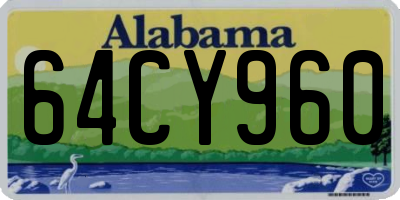 AL license plate 64CY960