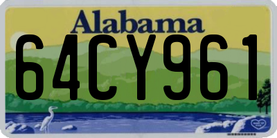 AL license plate 64CY961