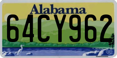 AL license plate 64CY962