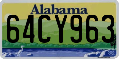AL license plate 64CY963