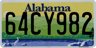 AL license plate 64CY982
