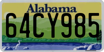AL license plate 64CY985