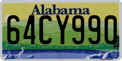 AL license plate 64CY990