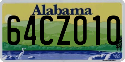 AL license plate 64CZ010