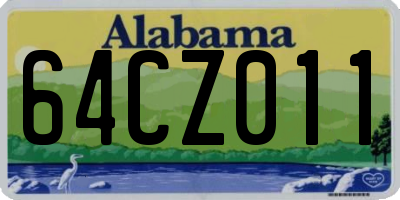 AL license plate 64CZ011