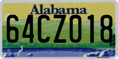 AL license plate 64CZ018