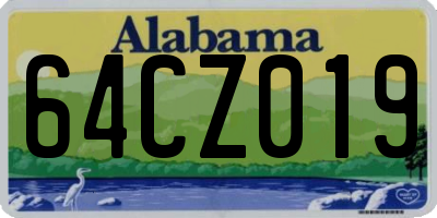 AL license plate 64CZ019