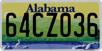 AL license plate 64CZ036