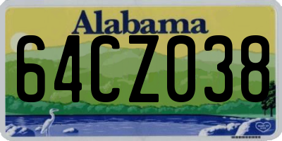 AL license plate 64CZ038