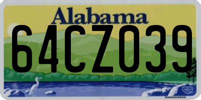 AL license plate 64CZ039