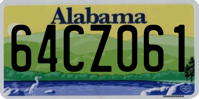 AL license plate 64CZ061