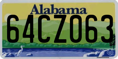 AL license plate 64CZ063