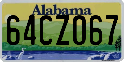 AL license plate 64CZ067