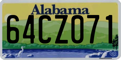 AL license plate 64CZ071