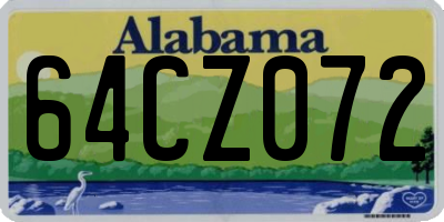 AL license plate 64CZ072