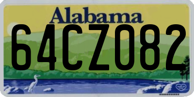 AL license plate 64CZ082
