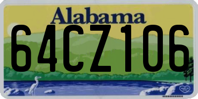 AL license plate 64CZ106