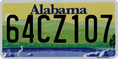 AL license plate 64CZ107
