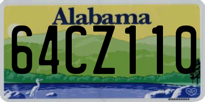 AL license plate 64CZ110