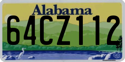 AL license plate 64CZ112