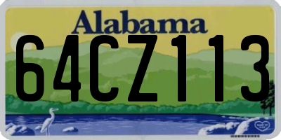 AL license plate 64CZ113