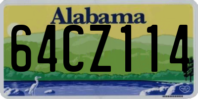 AL license plate 64CZ114