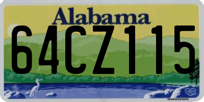 AL license plate 64CZ115
