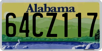 AL license plate 64CZ117