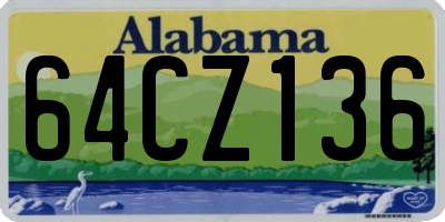 AL license plate 64CZ136