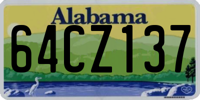 AL license plate 64CZ137