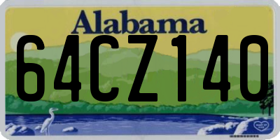 AL license plate 64CZ140