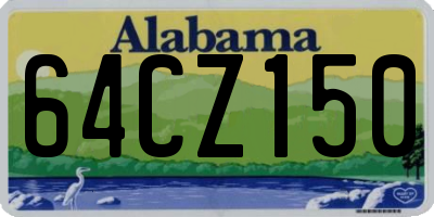 AL license plate 64CZ150