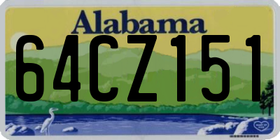 AL license plate 64CZ151