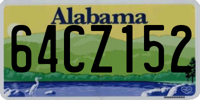 AL license plate 64CZ152