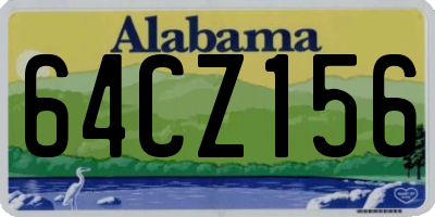 AL license plate 64CZ156