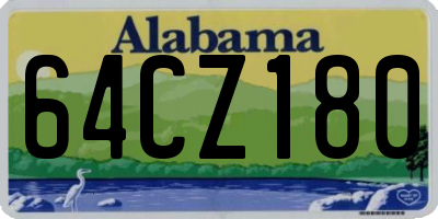 AL license plate 64CZ180