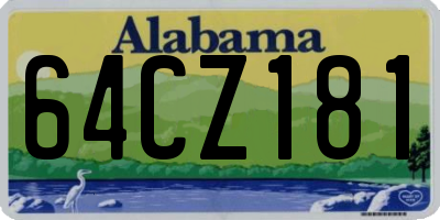 AL license plate 64CZ181
