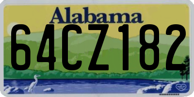 AL license plate 64CZ182