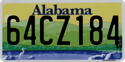 AL license plate 64CZ184