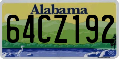 AL license plate 64CZ192