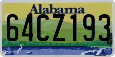 AL license plate 64CZ193