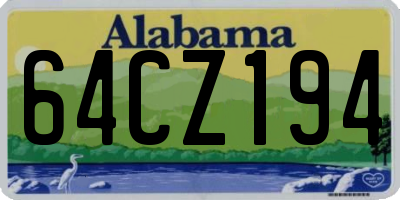 AL license plate 64CZ194
