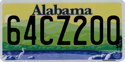 AL license plate 64CZ200
