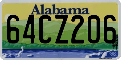 AL license plate 64CZ206