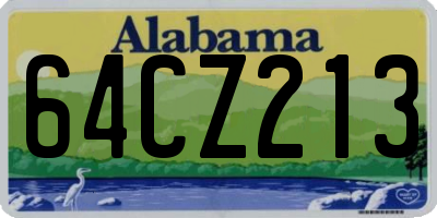 AL license plate 64CZ213