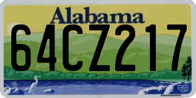 AL license plate 64CZ217