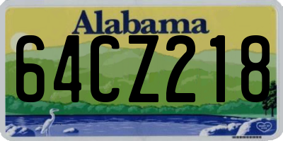 AL license plate 64CZ218